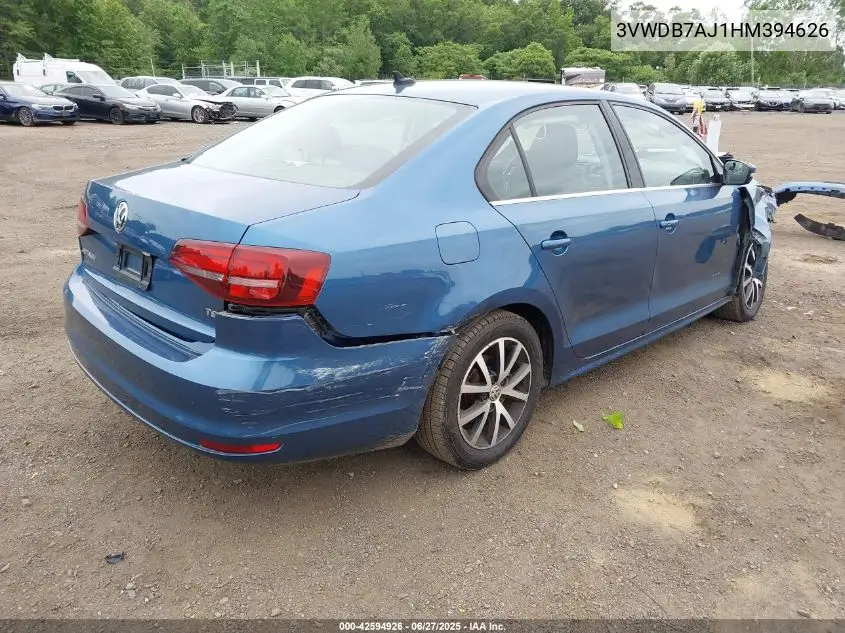 2017 Volkswagen Jetta 1.4T Se VIN: 3VWDB7AJ1HM394626 Lot: 42594926