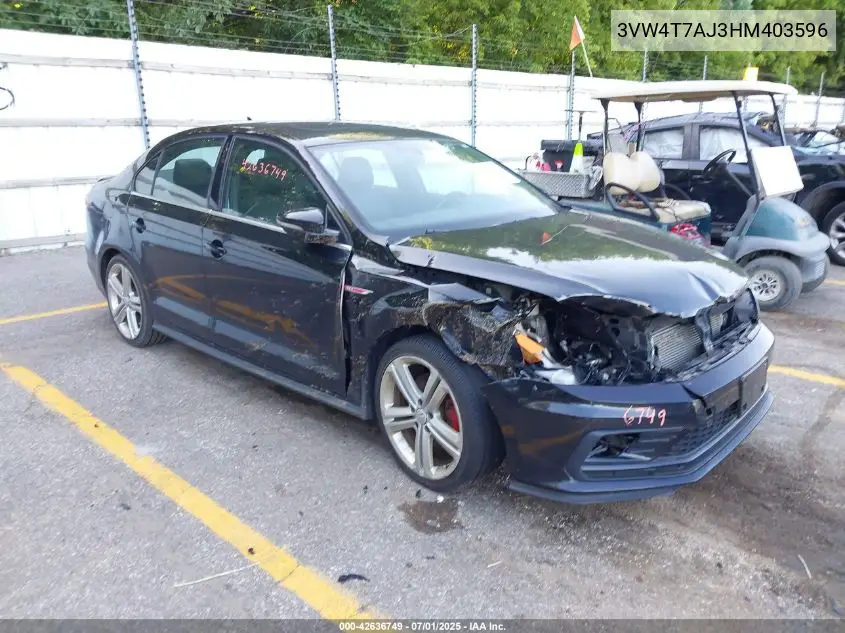 2017 Volkswagen Jetta Gli VIN: 3VW4T7AJ3HM403596 Lot: 42636749