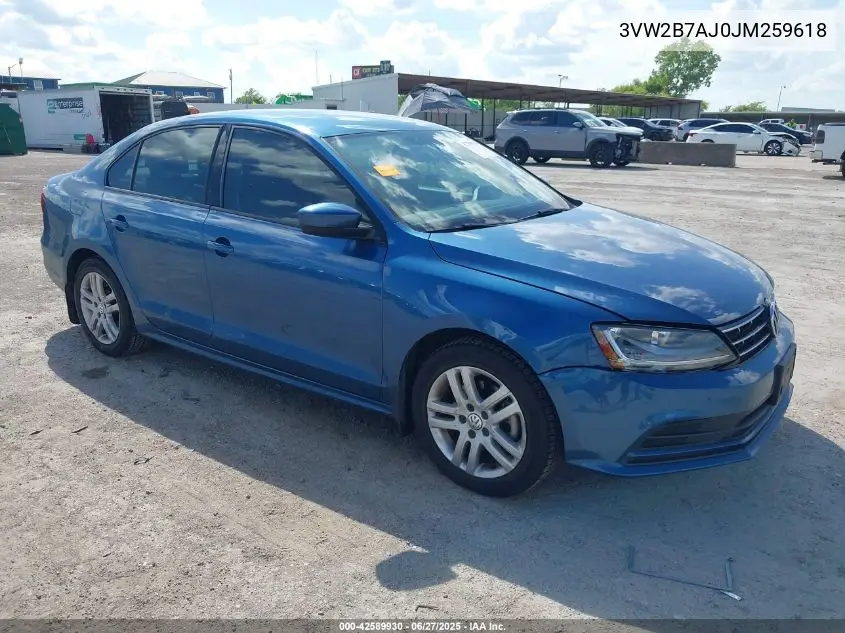 2018 Volkswagen Jetta 1.4T S VIN: 3VW2B7AJ0JM259618 Lot: 42589930