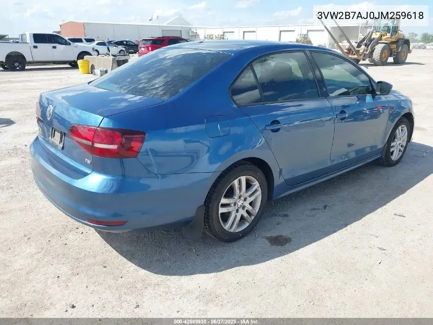2018 Volkswagen Jetta 1.4T S VIN: 3VW2B7AJ0JM259618 Lot: 42589930