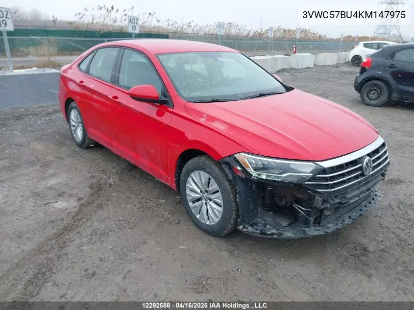 2019 Volkswagen Jetta S/Se/R-Line VIN: 3VWC57BU4KM147975 Lot: 12292588