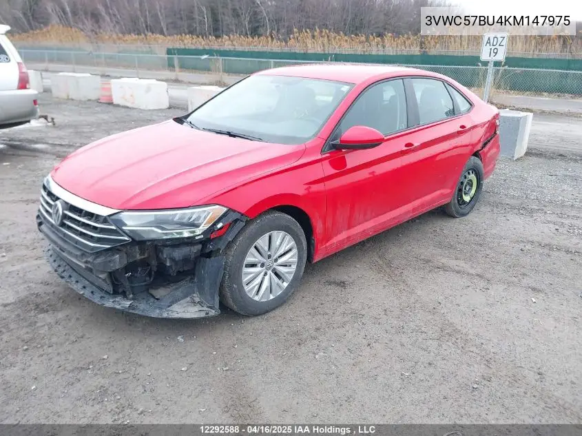 2019 Volkswagen Jetta S/Se/R-Line VIN: 3VWC57BU4KM147975 Lot: 12292588