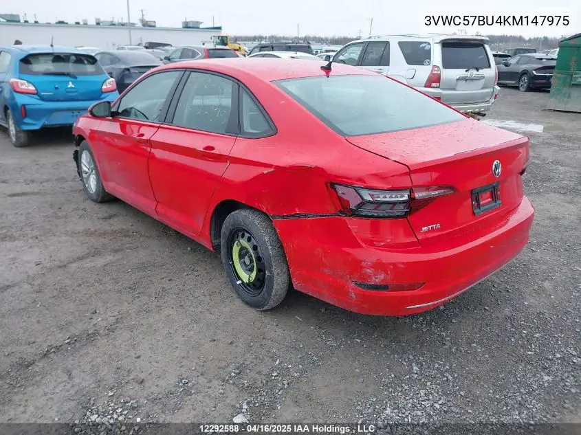 2019 Volkswagen Jetta S/Se/R-Line VIN: 3VWC57BU4KM147975 Lot: 12292588