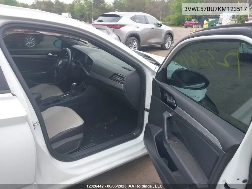 2019 Volkswagen Jetta Sel VIN: 3VWE57BU7KM123517 Lot: 12326442