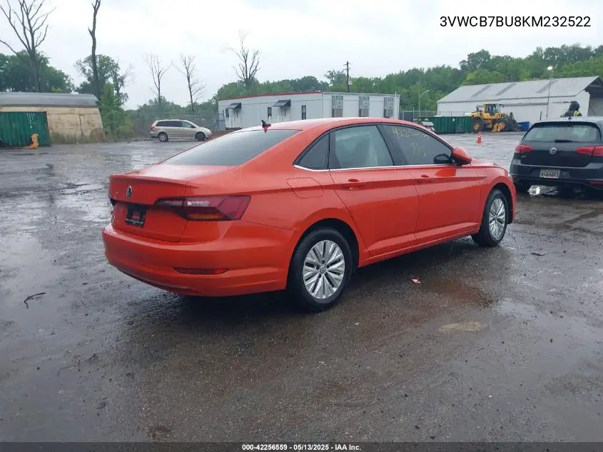 2019 Volkswagen Jetta 1.4T R-Line/1.4T S/1.4T Se VIN: 3VWCB7BU8KM232522 Lot: 42256559