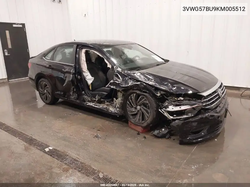 2019 Volkswagen Jetta 1.4T Sel Premium VIN: 3VWG57BU9KM005512 Lot: 42258587