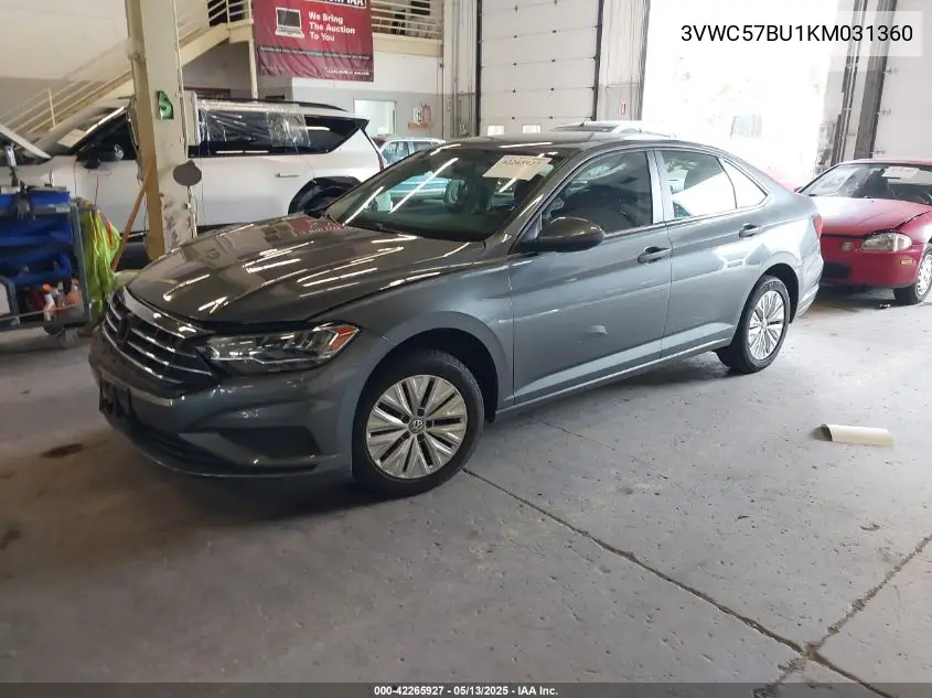 2019 Volkswagen Jetta 1.4T R-Line/1.4T S/1.4T Se VIN: 3VWC57BU1KM031360 Lot: 42265927