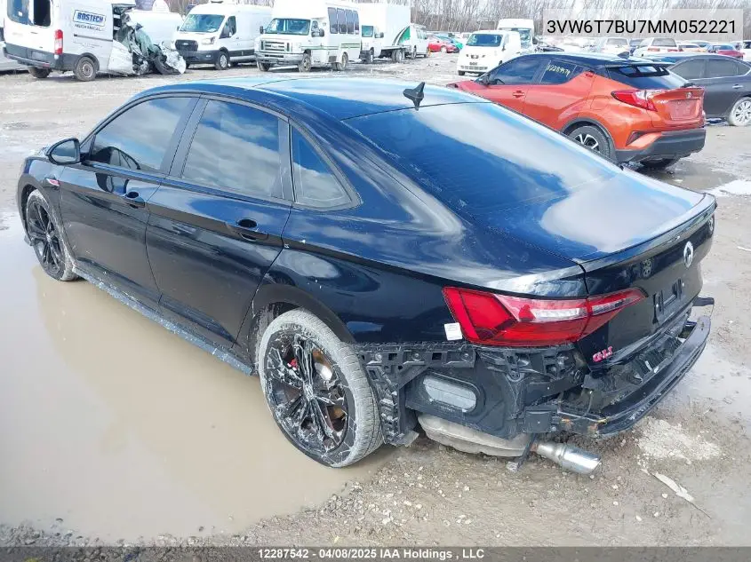 2021 Volkswagen Jetta VIN: 3VW6T7BU7MM052221 Lot: 12287542