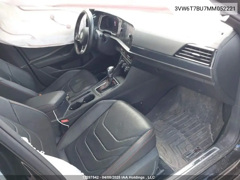 2021 Volkswagen Jetta VIN: 3VW6T7BU7MM052221 Lot: 12287542