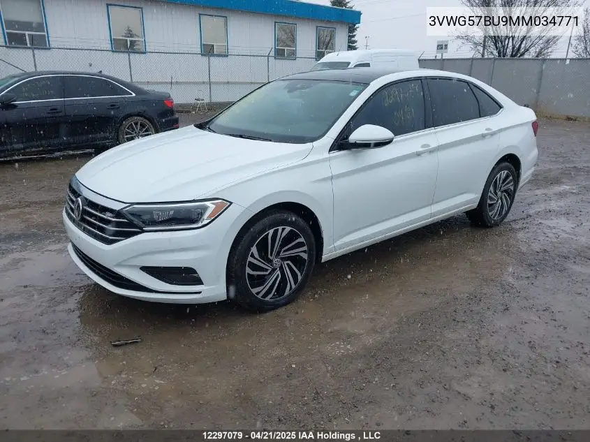 2021 Volkswagen Jetta Sel Premium VIN: 3VWG57BU9MM034771 Lot: 12297079