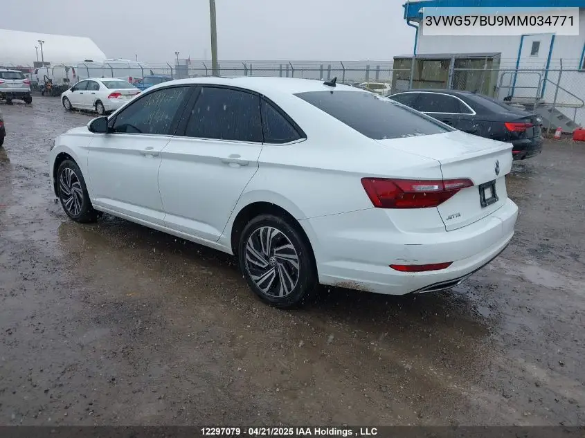 2021 Volkswagen Jetta Sel Premium VIN: 3VWG57BU9MM034771 Lot: 12297079