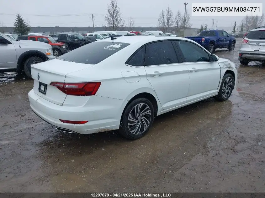2021 Volkswagen Jetta Sel Premium VIN: 3VWG57BU9MM034771 Lot: 12297079