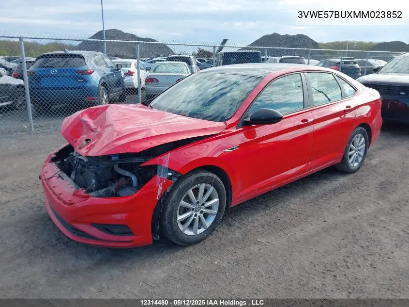 2021 Volkswagen Jetta Sel VIN: 3VWE57BUXMM023852 Lot: 12314480