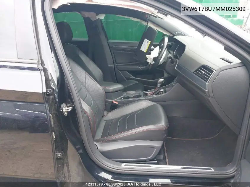 2021 Volkswagen Jetta Gli VIN: 3VW6T7BU7MM025309 Lot: 12331379