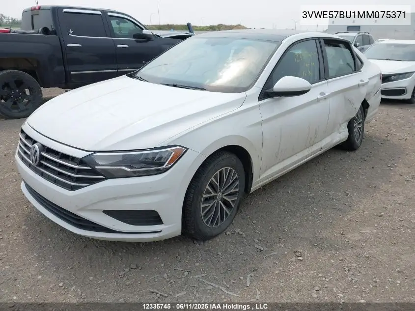 2021 Volkswagen Jetta Highline VIN: 3VWE57BU1MM075371 Lot: 12335745