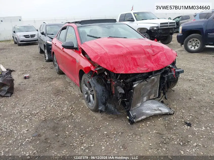 2021 Volkswagen Jetta Highline VIN: 3VWE57BU1MM034660 Lot: 12337379