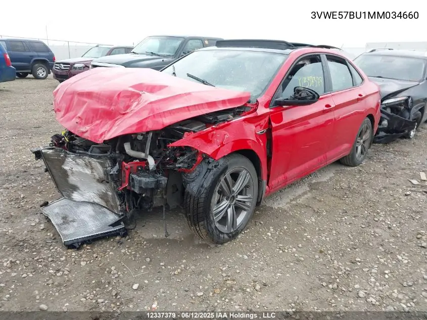 2021 Volkswagen Jetta Highline VIN: 3VWE57BU1MM034660 Lot: 12337379