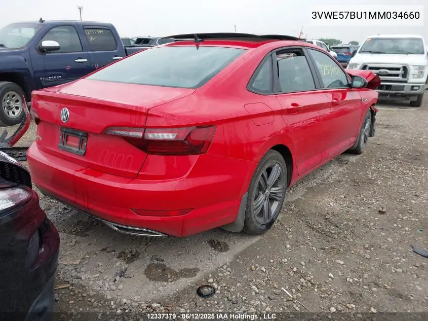2021 Volkswagen Jetta Highline VIN: 3VWE57BU1MM034660 Lot: 12337379