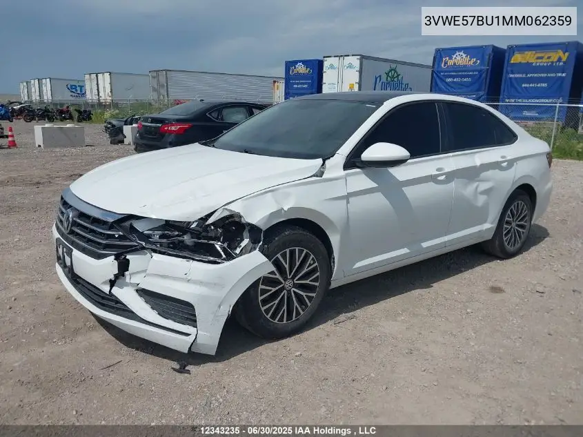 2021 Volkswagen Jetta Highline VIN: 3VWE57BU1MM062359 Lot: 12343235