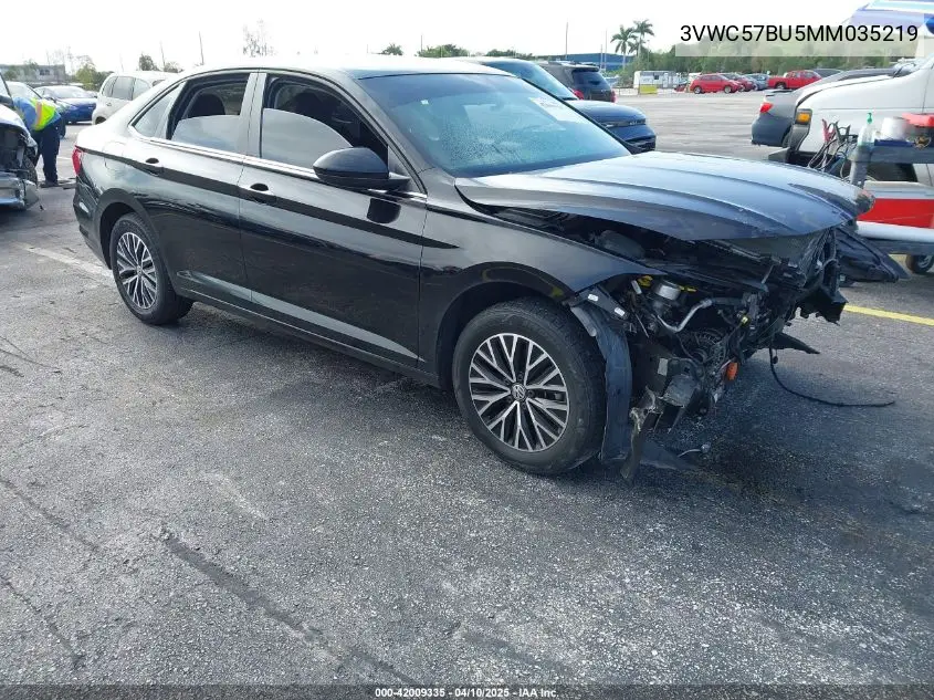 2021 Volkswagen Jetta 1.4T R-Line/1.4T S/1.4T Se VIN: 3VWC57BU5MM035219 Lot: 42009335