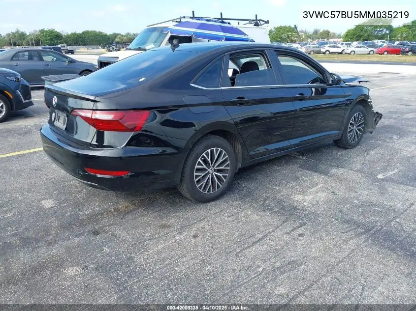 2021 Volkswagen Jetta 1.4T R-Line/1.4T S/1.4T Se VIN: 3VWC57BU5MM035219 Lot: 42009335