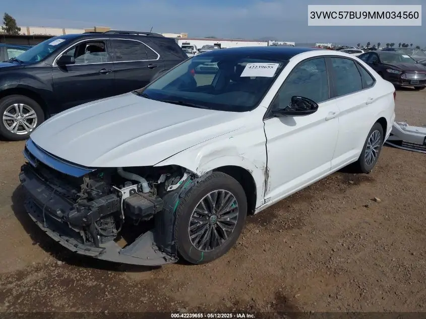 2021 Volkswagen Jetta 1.4T R-Line/1.4T S/1.4T Se VIN: 3VWC57BU9MM034560 Lot: 42239655