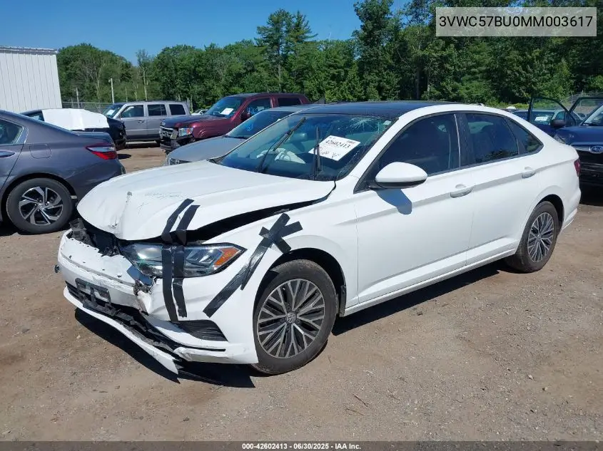 2021 Volkswagen Jetta 1.4T R-Line/1.4T S/1.4T Se VIN: 3VWC57BU0MM003617 Lot: 42602413