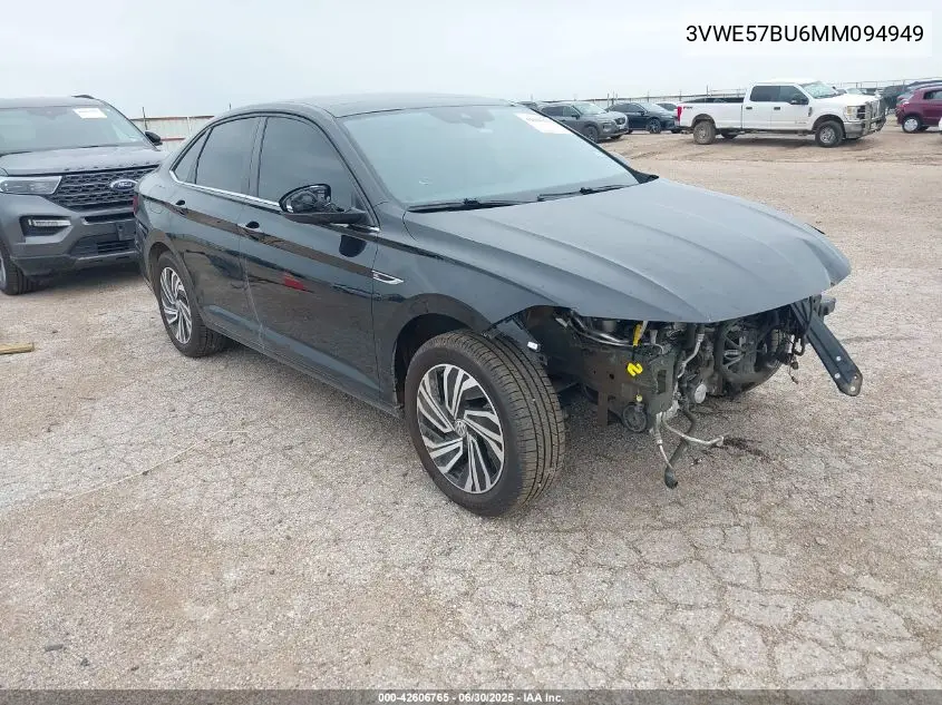 2021 Volkswagen Jetta 1.4T Sel VIN: 3VWE57BU6MM094949 Lot: 42606765