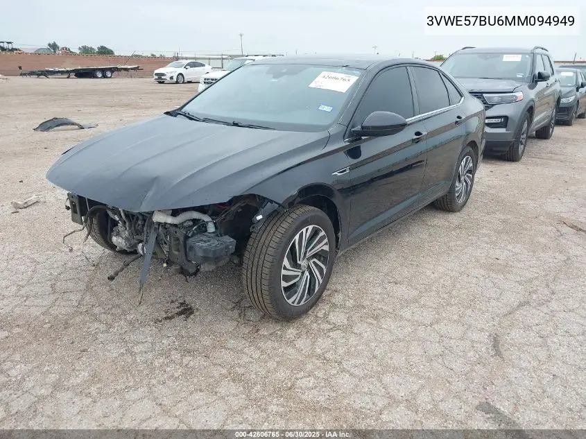2021 Volkswagen Jetta 1.4T Sel VIN: 3VWE57BU6MM094949 Lot: 42606765