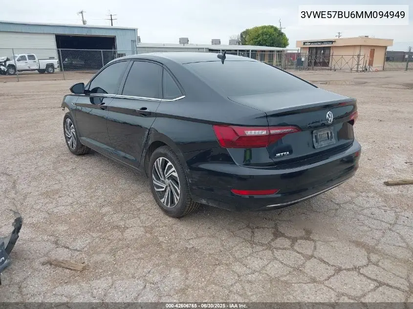 2021 Volkswagen Jetta 1.4T Sel VIN: 3VWE57BU6MM094949 Lot: 42606765
