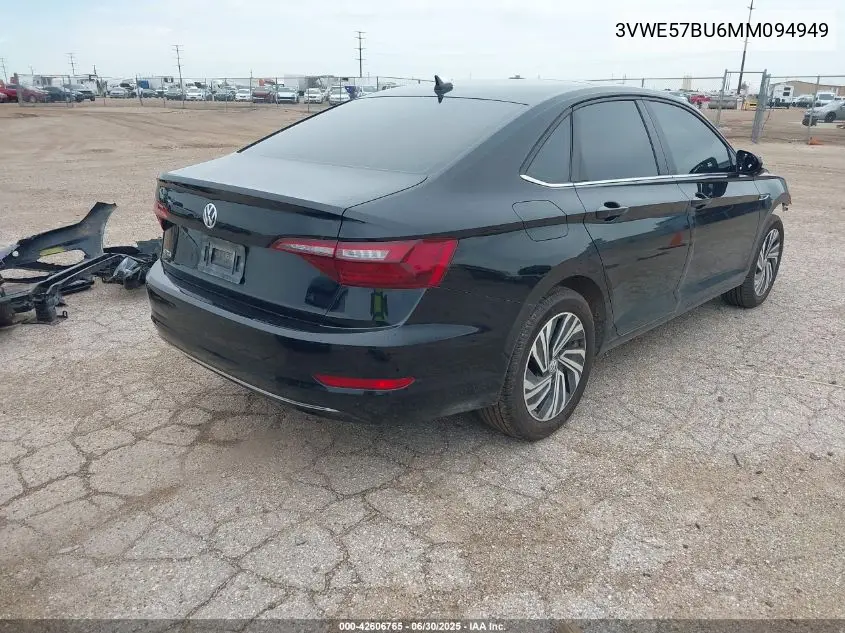 2021 Volkswagen Jetta 1.4T Sel VIN: 3VWE57BU6MM094949 Lot: 42606765