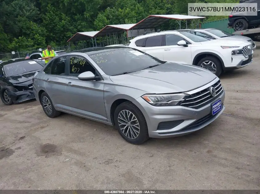 2021 Volkswagen Jetta 1.4T R-Line/1.4T S/1.4T Se VIN: 3VWC57BU1MM023116 Lot: 42607564