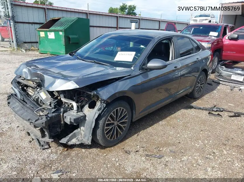 2021 Volkswagen Jetta 1.4T R-Line/1.4T S/1.4T Se VIN: 3VWC57BU7MM035769 Lot: 42611968