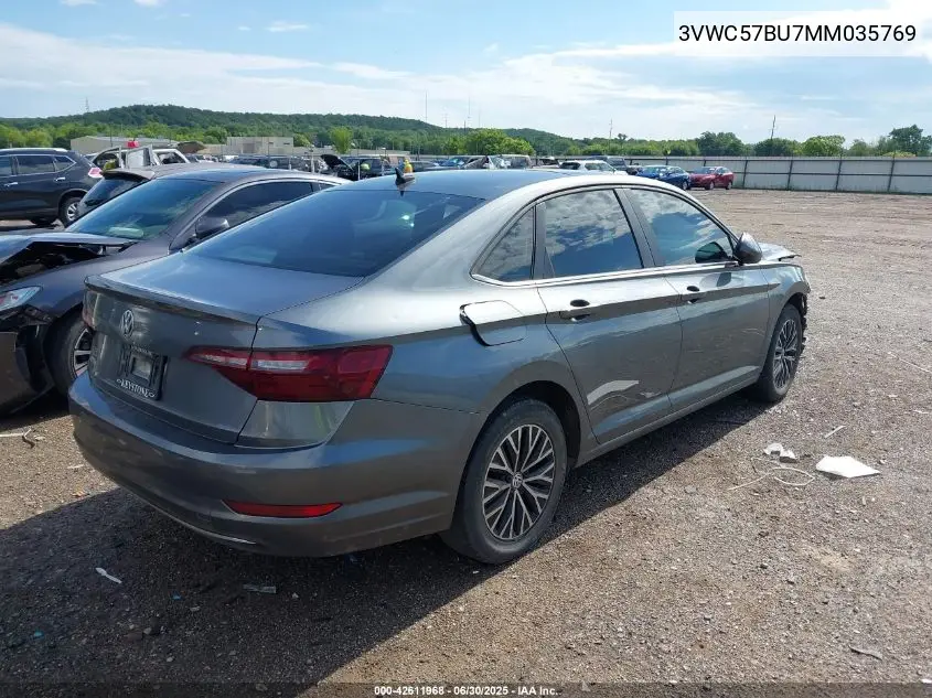 2021 Volkswagen Jetta 1.4T R-Line/1.4T S/1.4T Se VIN: 3VWC57BU7MM035769 Lot: 42611968
