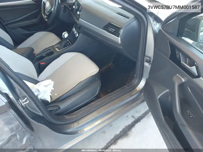 2021 Volkswagen Jetta 1.4T R-Line/1.4T S/1.4T Se VIN: 3VWC57BU7MM001587 Lot: 42626242