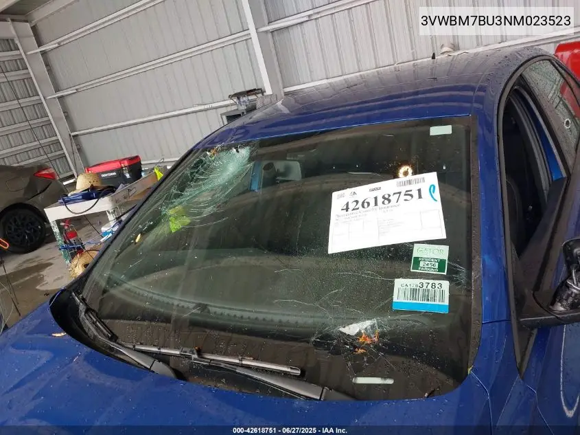2022 Volkswagen Jetta 1.5T Sport VIN: 3VWBM7BU3NM023523 Lot: 42618751