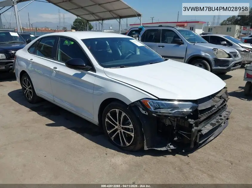 2023 Volkswagen Jetta 1.5T Sport VIN: 3VWBM7BU4PM028958 Lot: 42012265