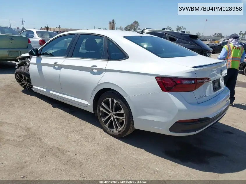 2023 Volkswagen Jetta 1.5T Sport VIN: 3VWBM7BU4PM028958 Lot: 42012265