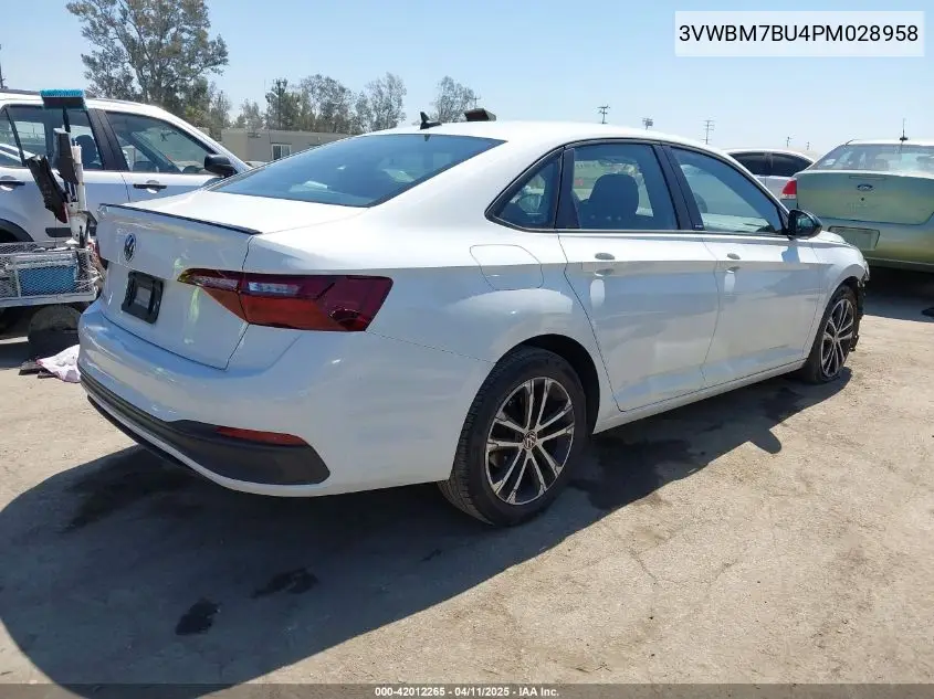 2023 Volkswagen Jetta 1.5T Sport VIN: 3VWBM7BU4PM028958 Lot: 42012265
