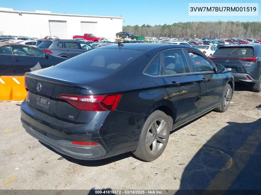 2024 Volkswagen Jetta 1.5T Se VIN: 3VW7M7BU7RM001519 Lot: 41816372
