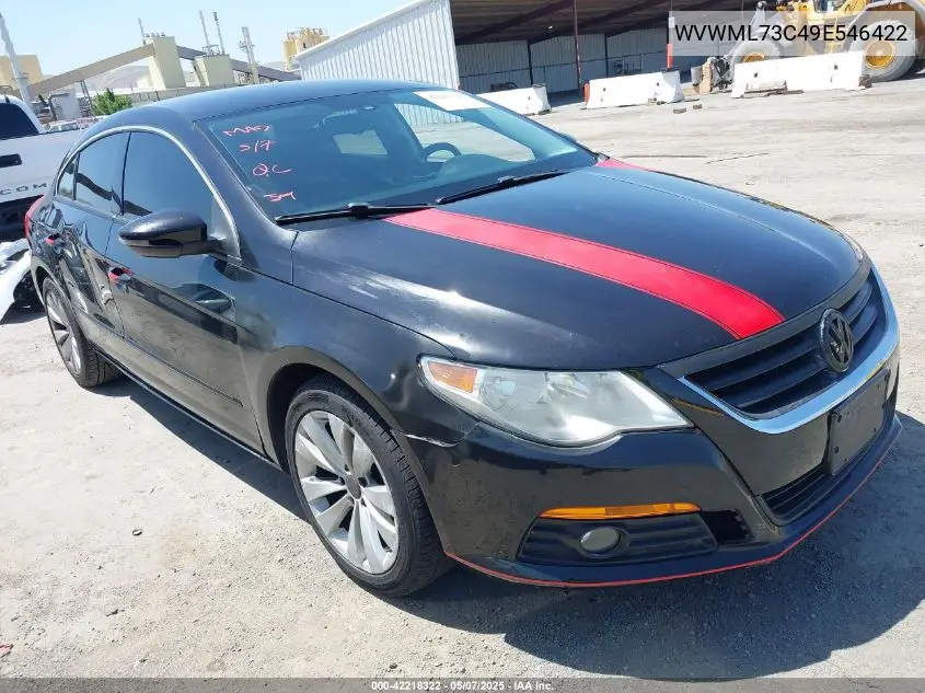 2009 Volkswagen Cc Sport VIN: WVWML73C49E546422 Lot: 42218322