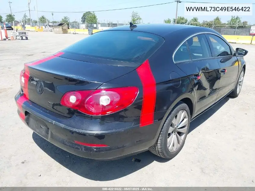 2009 Volkswagen Cc Sport VIN: WVWML73C49E546422 Lot: 42218322