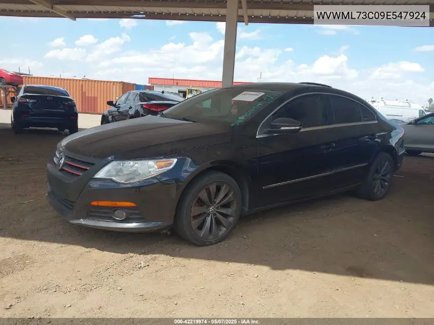 2009 Volkswagen Cc Sport VIN: WVWML73C09E547924 Lot: 42219974