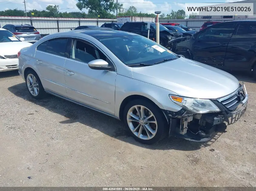 2009 Volkswagen Cc Luxury VIN: WVWHL73C19E510026 Lot: 42541593