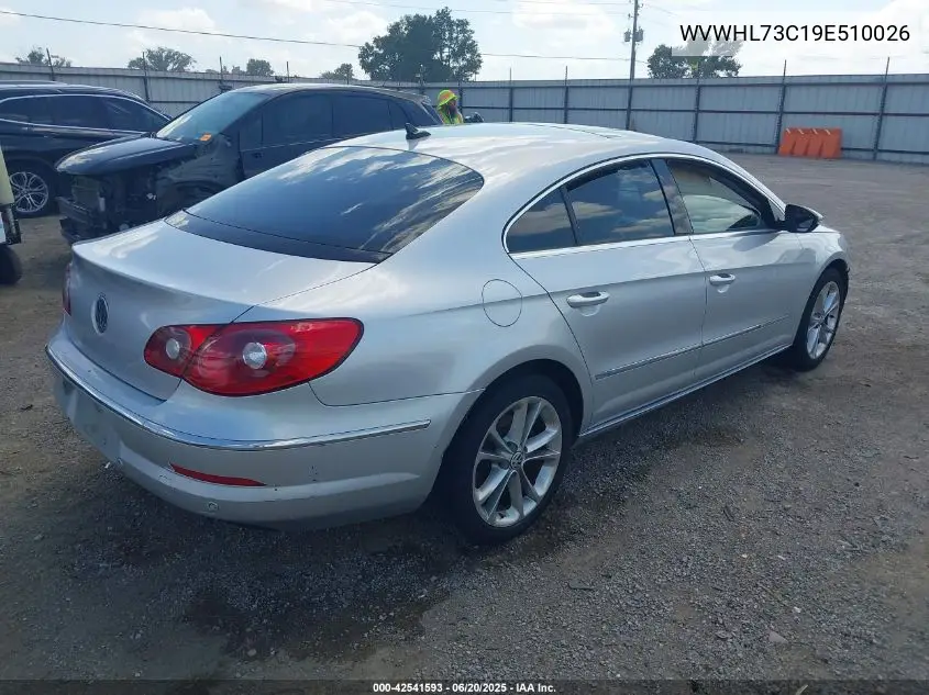 2009 Volkswagen Cc Luxury VIN: WVWHL73C19E510026 Lot: 42541593