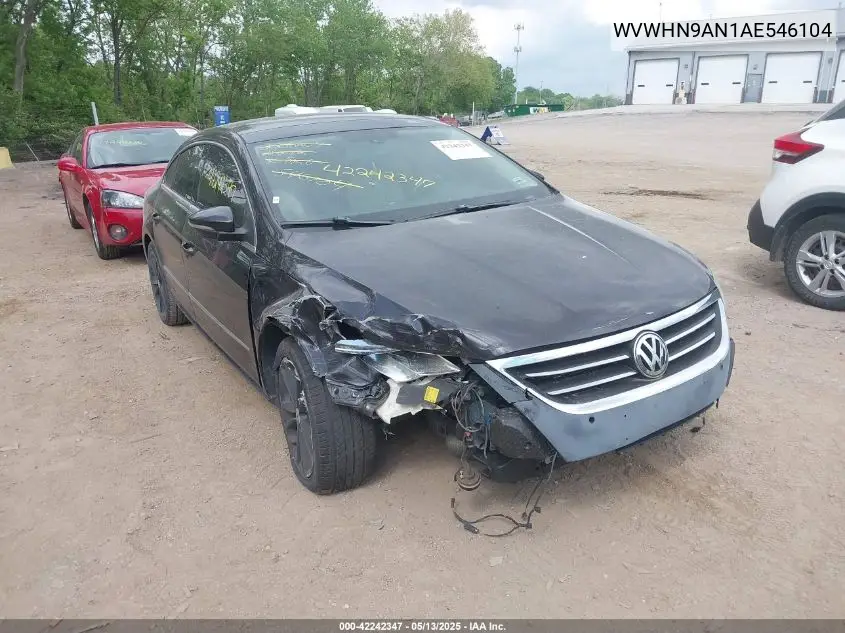 2010 Volkswagen Cc Luxury VIN: WVWHN9AN1AE546104 Lot: 42242347
