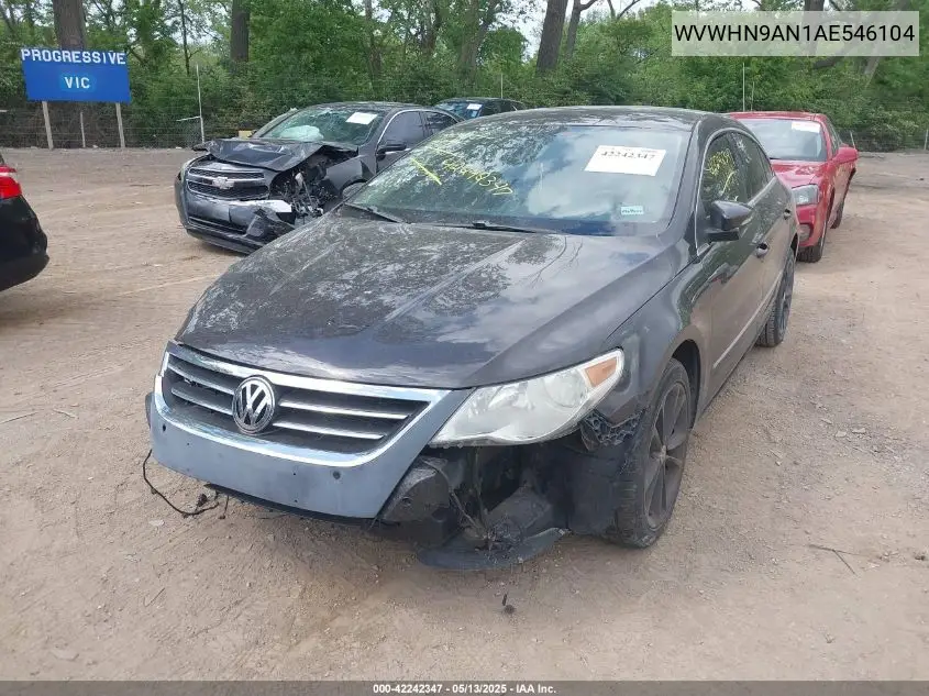 2010 Volkswagen Cc Luxury VIN: WVWHN9AN1AE546104 Lot: 42242347