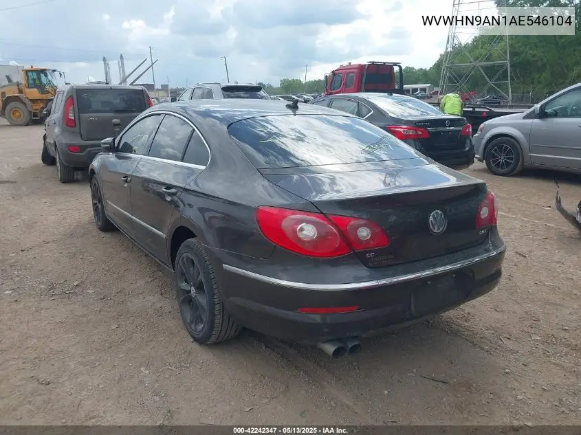 2010 Volkswagen Cc Luxury VIN: WVWHN9AN1AE546104 Lot: 42242347