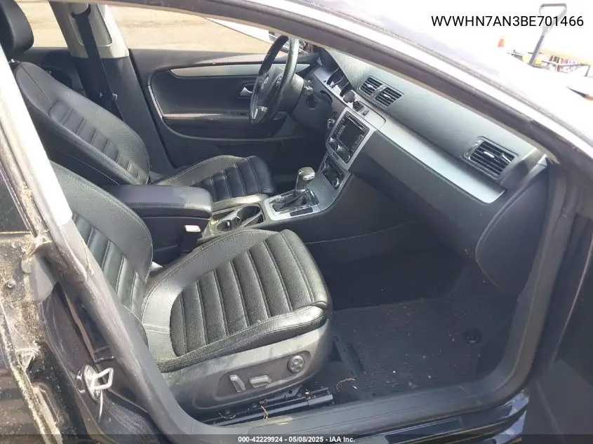 2011 Volkswagen Cc Lux VIN: WVWHN7AN3BE701466 Lot: 42229924