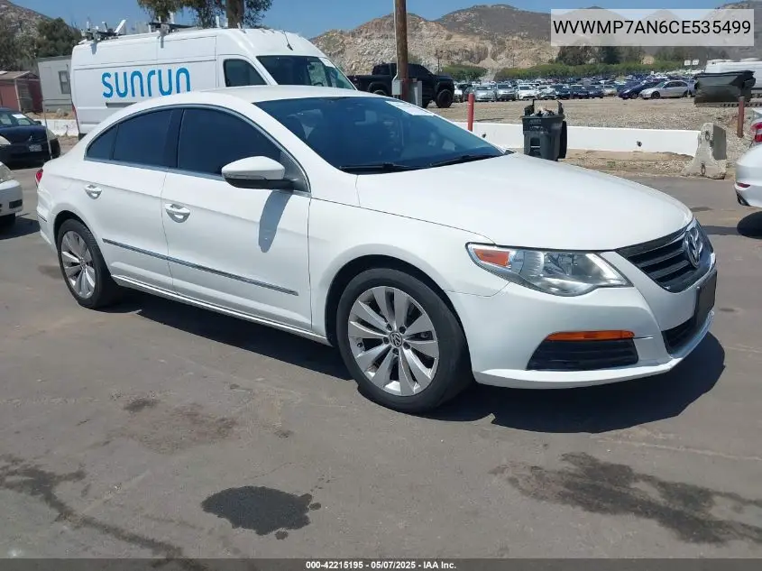2012 Volkswagen Cc Sport VIN: WVWMP7AN6CE535499 Lot: 42215195